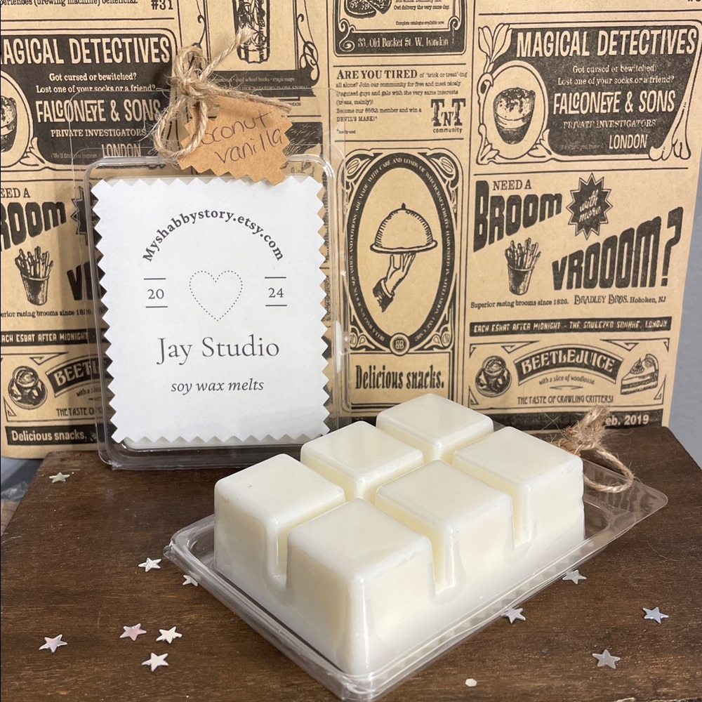 🖤🖤 COCONUT 🥥 VANILLA ..Country Style, Soft Pastel, Handcrafted Soy Wax Melts.🫶🏽